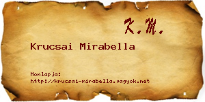 Krucsai Mirabella névjegykártya